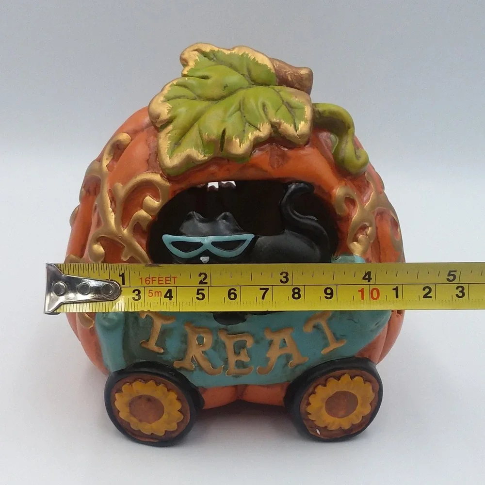 Cracker Barrel Pumpkin Train Set Halloween‎ Decor Witch Ghost Cat